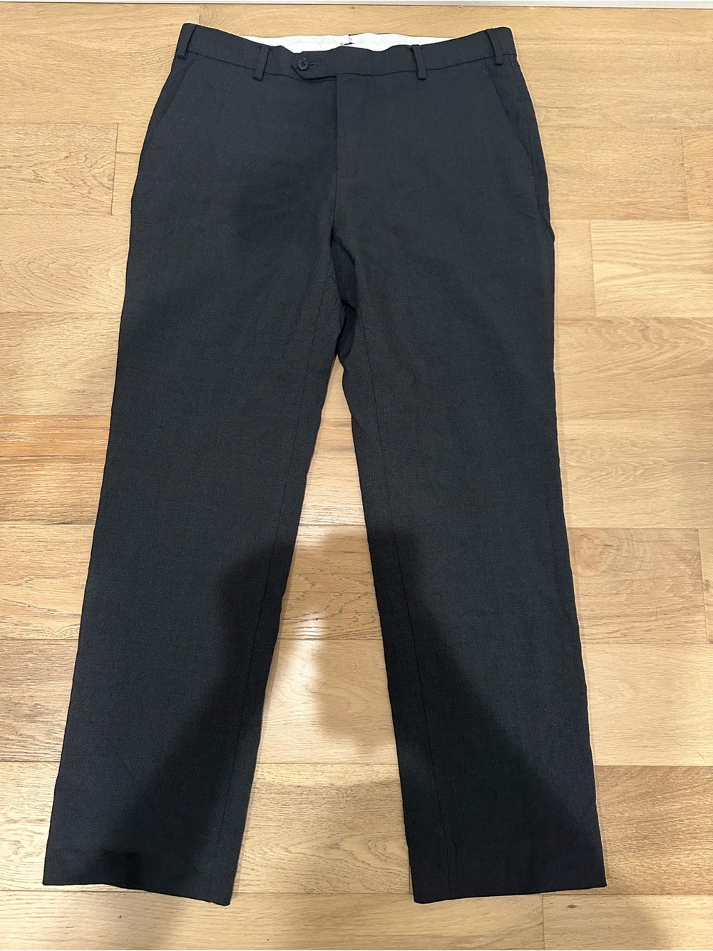 SUITSUPPLY 4-Ply Wool Trousers Dress Pants Lanificio Rogna Charcoal 32 Men’s